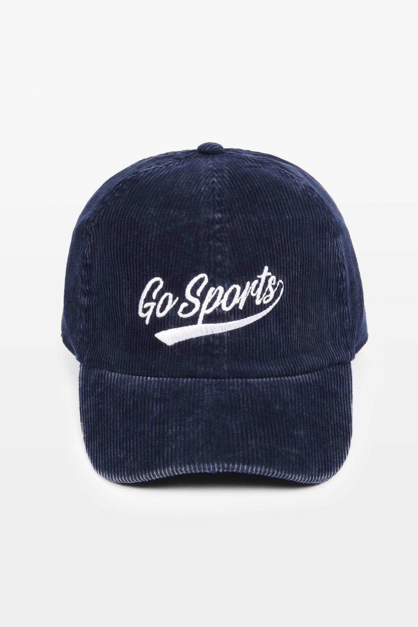 Gameday GO SPORTS embroidery Corduroy Baseball Cap: Brown