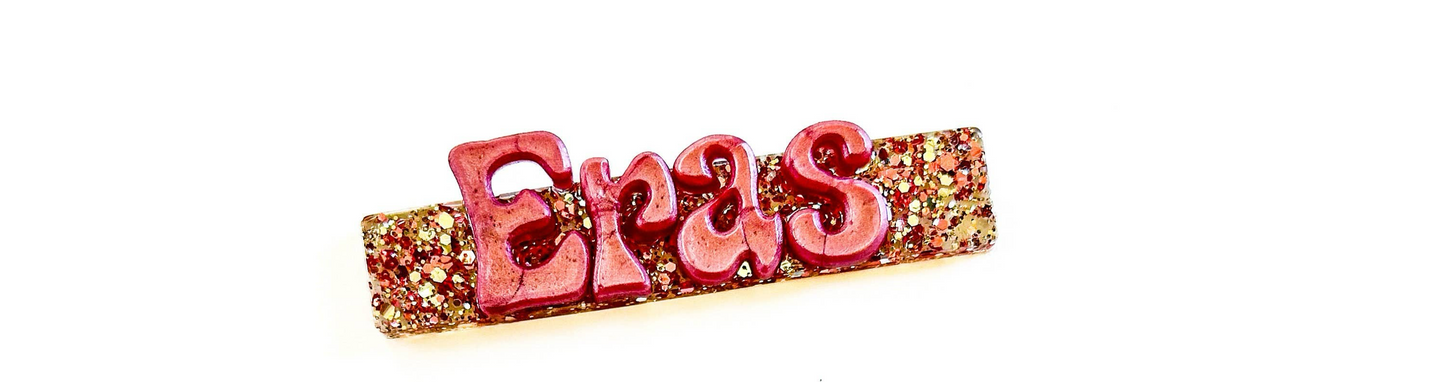 Swiftie Eras Hair Clip Right Side / Dark Pink
