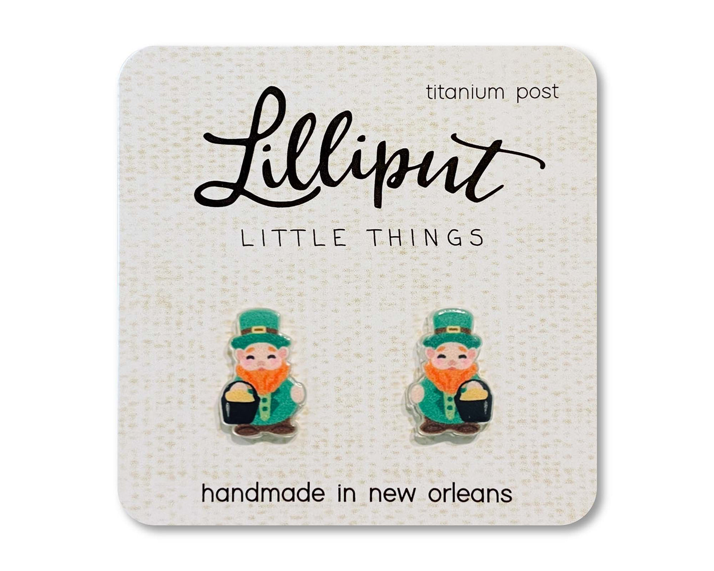 Leprechaun Earrings // St Patricks Day