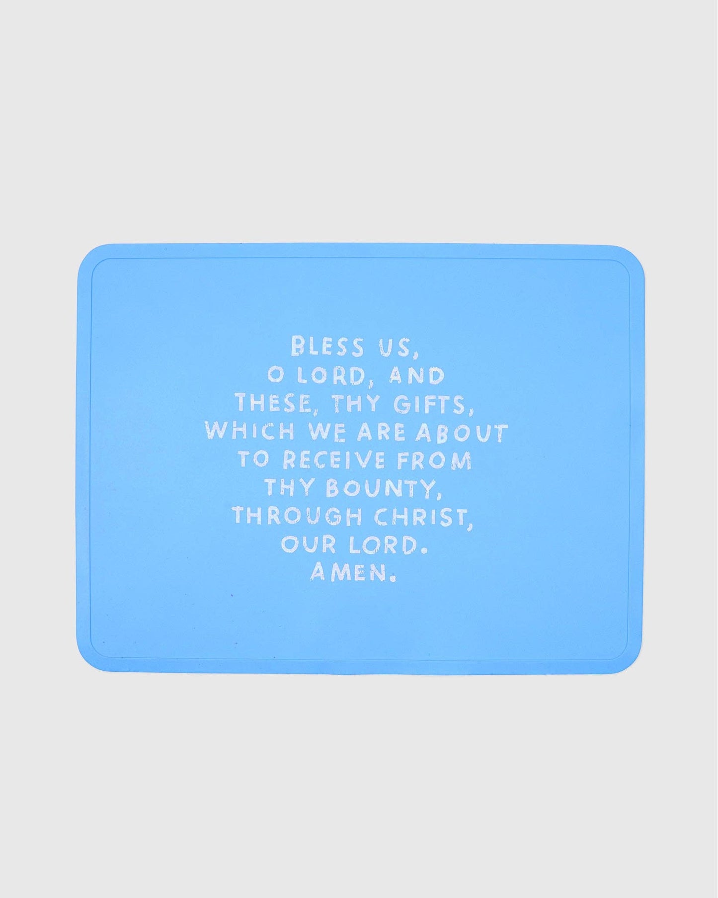 Meal Blessing Silicone Placemat: Smoky Blue