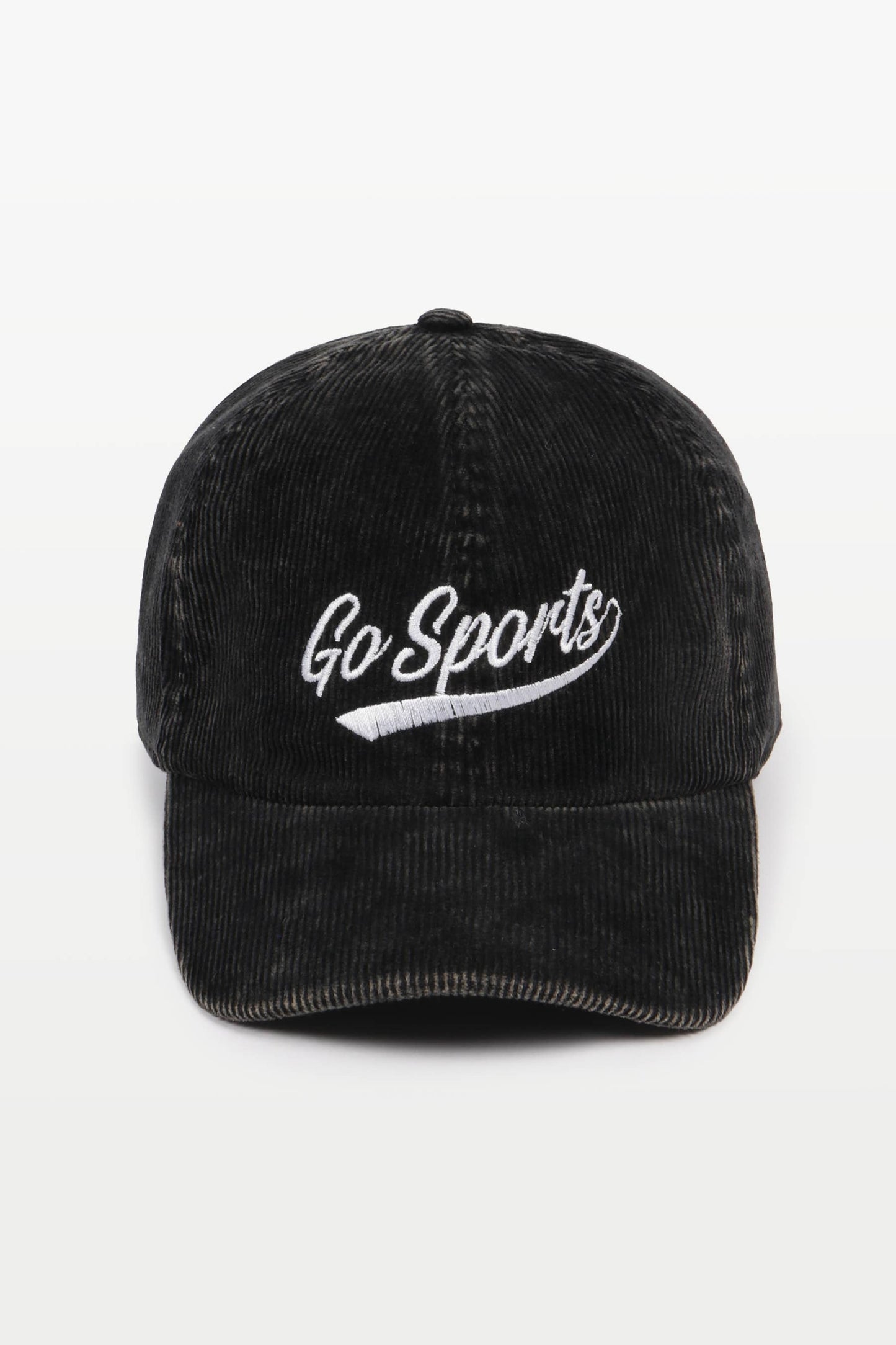 Gameday GO SPORTS embroidery Corduroy Baseball Cap: Brown