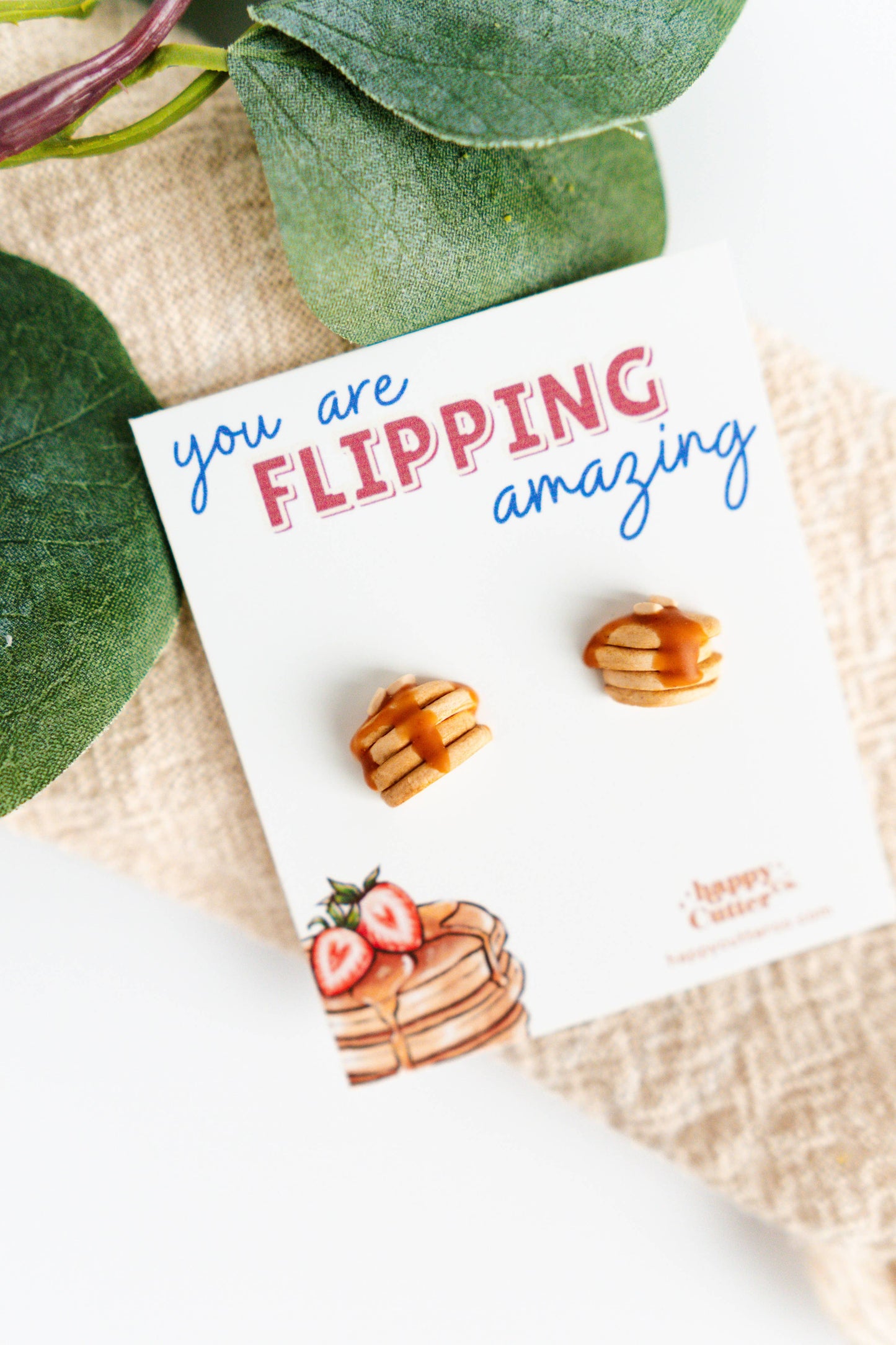 Flipping Amazing Pancake Stack Stud Earrings | Foodie Gift: Stud Earrings