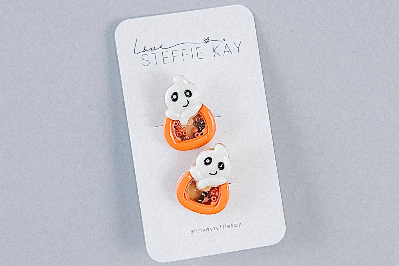 2 Pack Hair Ties | Halloween Shakers | 5 Options: Pumpkin Ghosts