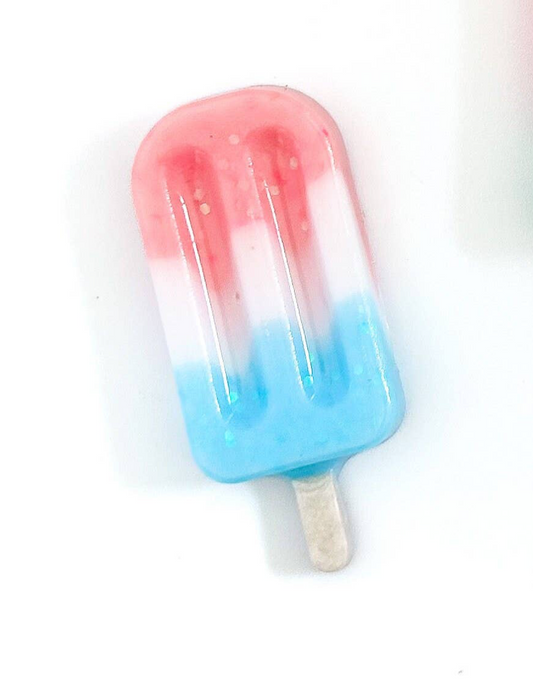 Popsicle Hair Clip -  Pink/White/Blue