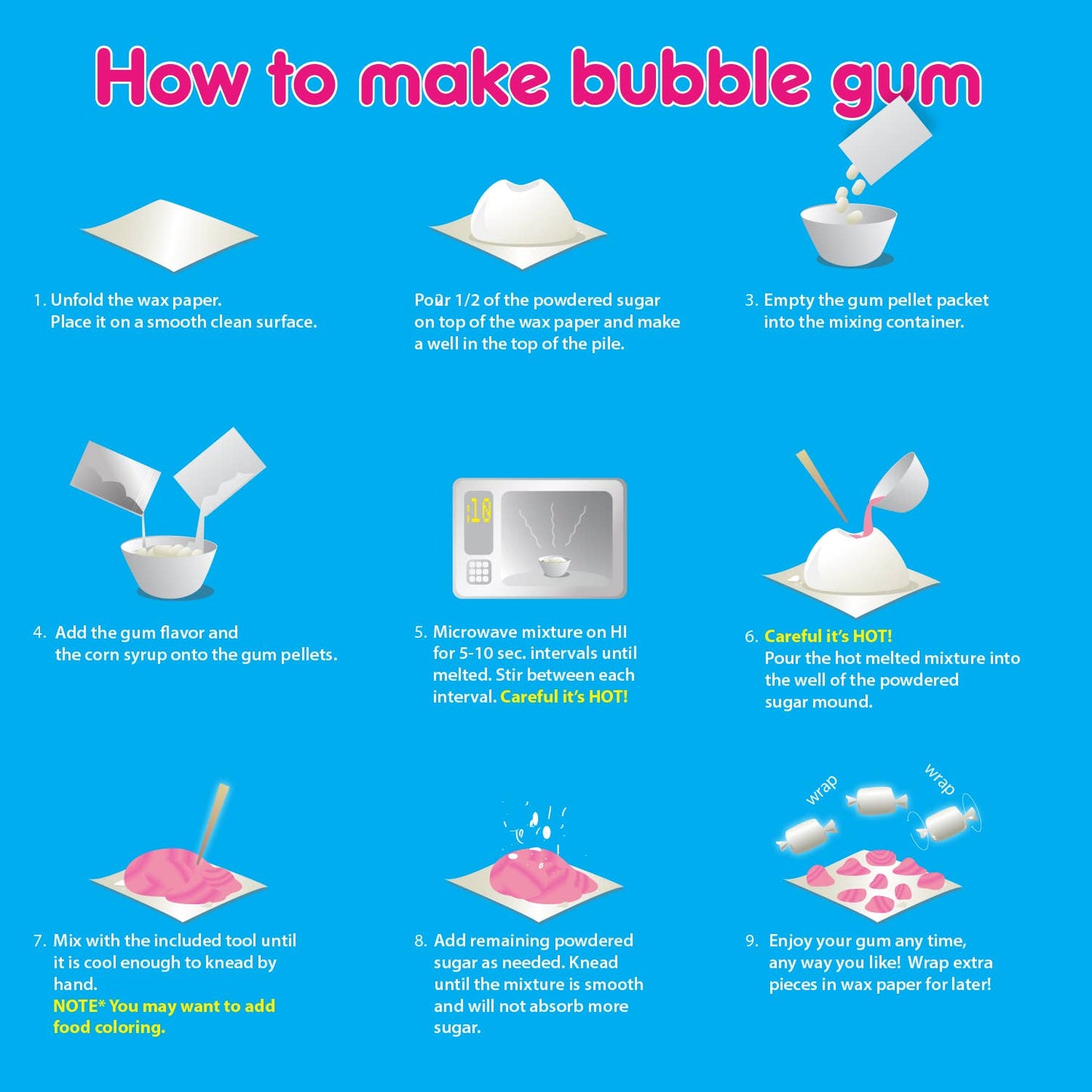 Bubble Gum Chemistry Kit |
Make your Own Bubble Gum STEM Kit