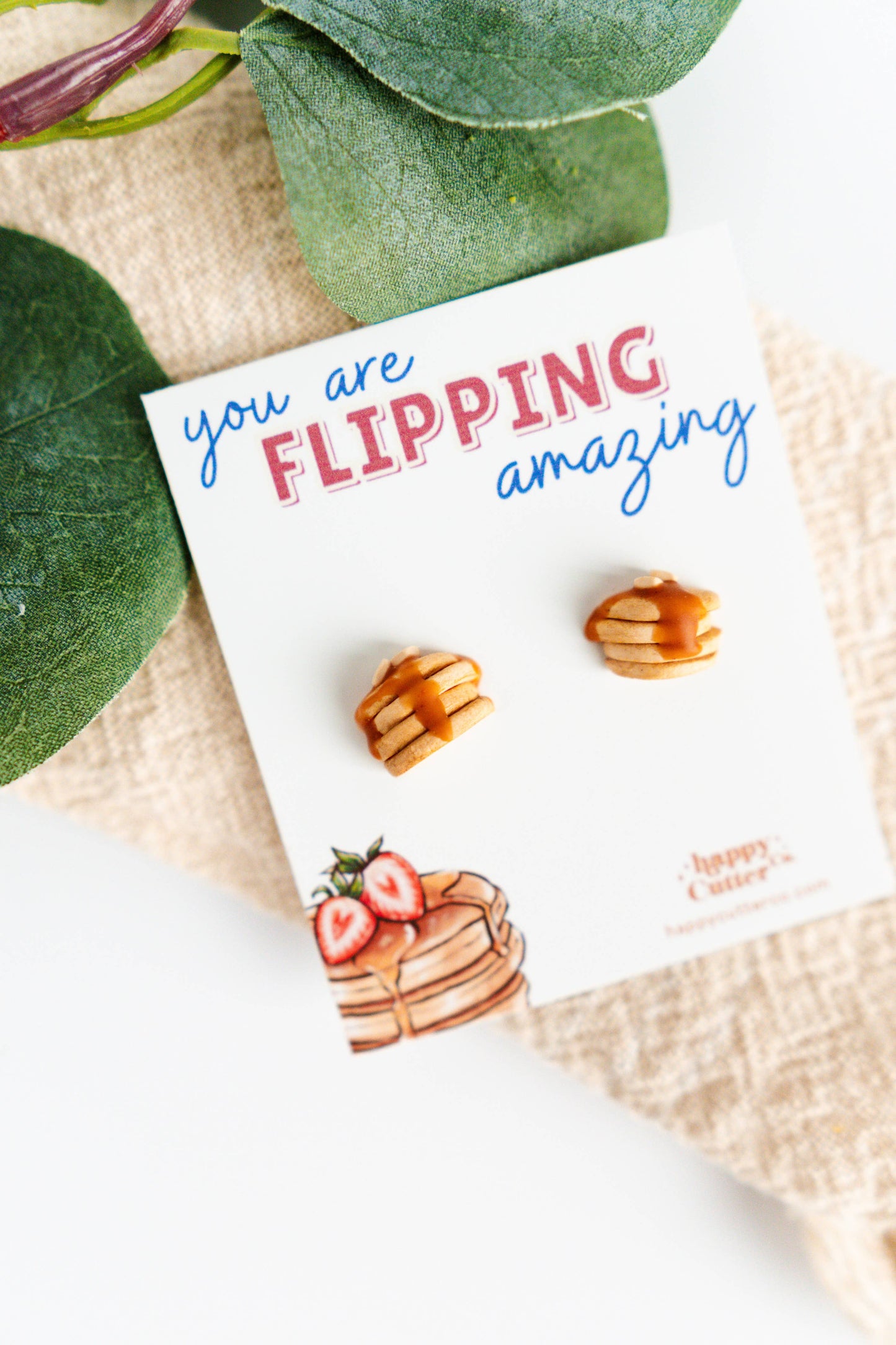 Flipping Amazing Pancake Stack Stud Earrings | Foodie Gift: Stud Earrings