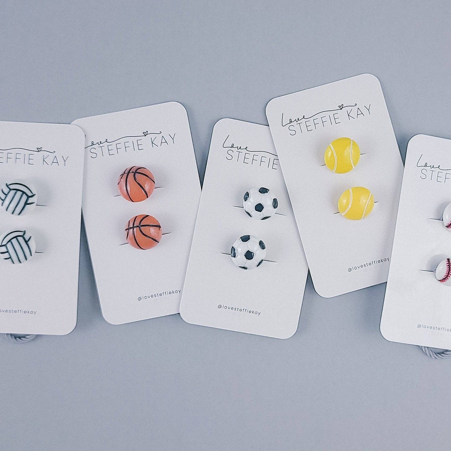 2 Pack Hair Ties | Sports Balls | 5 Options: Soccer Ball