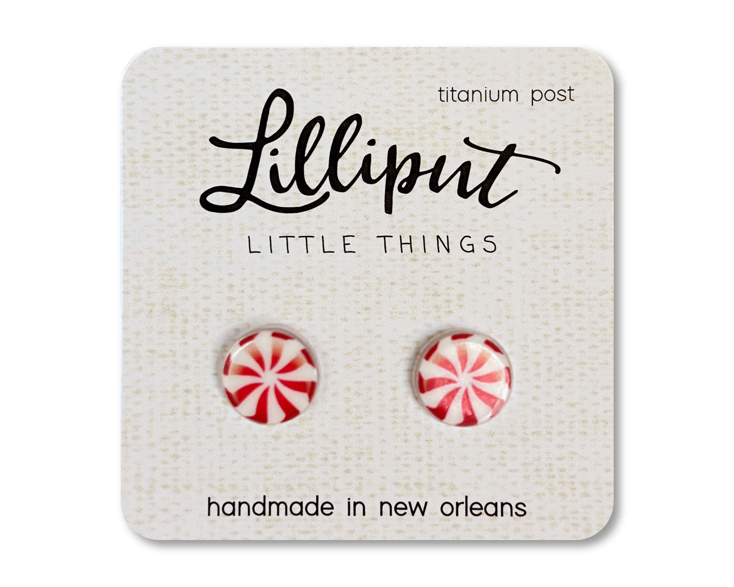 Peppermint Earrings // Stocking Stuffer