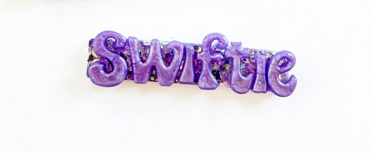 Swiftie Hair Clip: Left Side / Purple