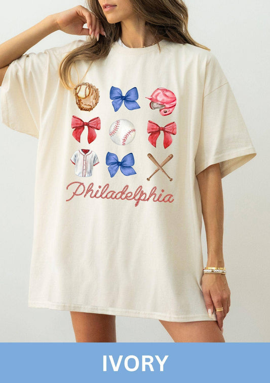 Philadelphia Baseball Comfort Colors Shirt: T-shirt / White / YXL