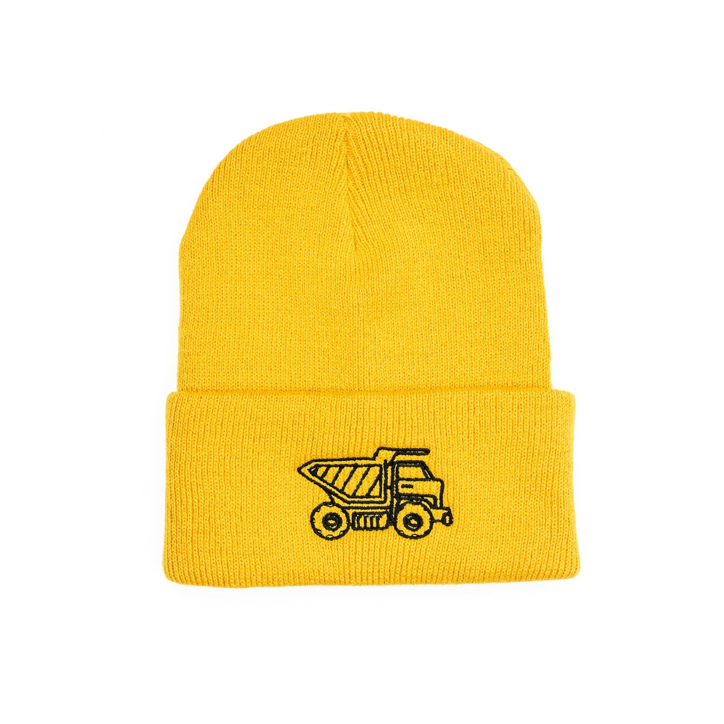 Child Beanie - Mustard - Dump Truck