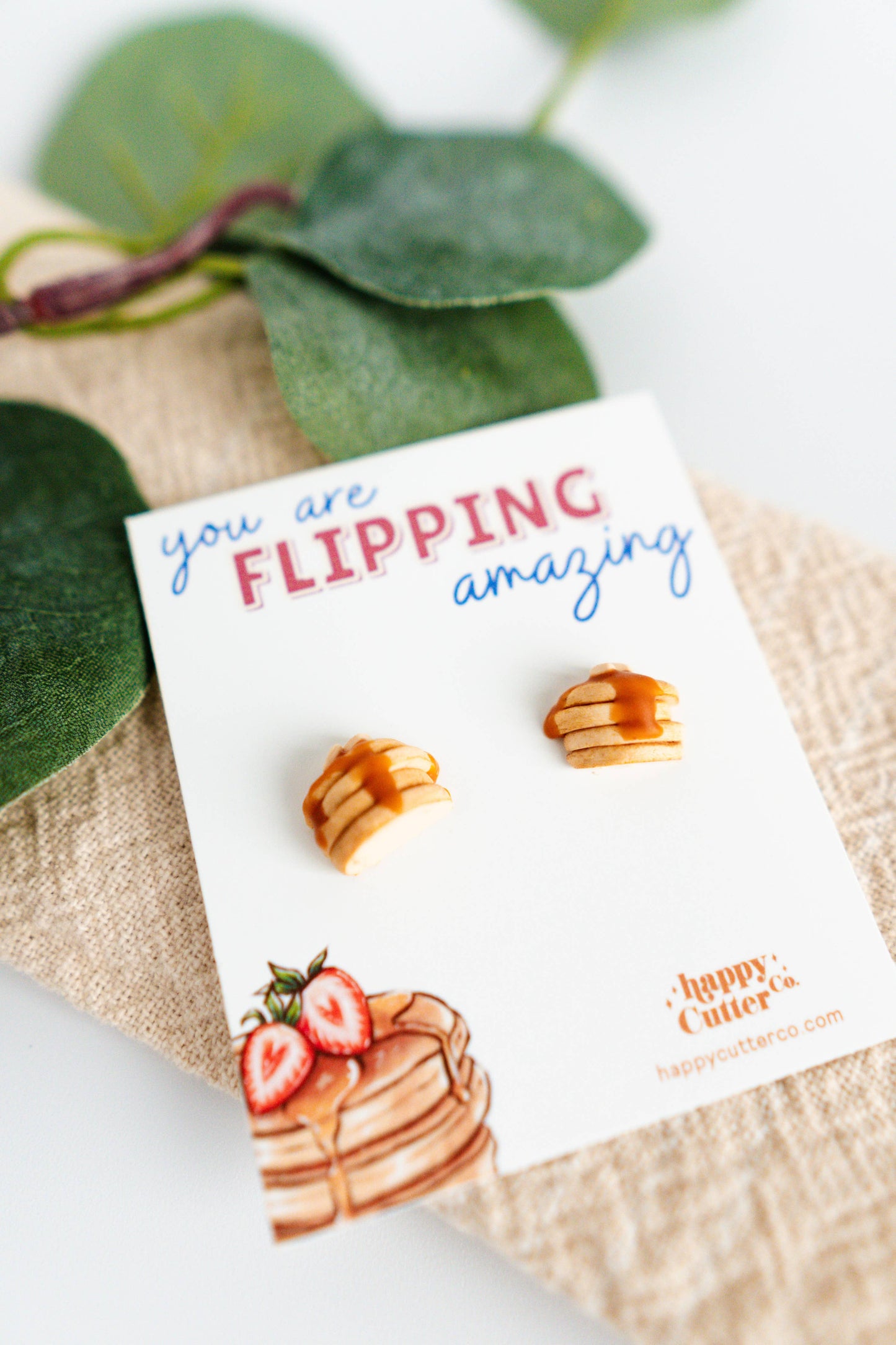 Flipping Amazing Pancake Stack Stud Earrings | Foodie Gift: Stud Earrings